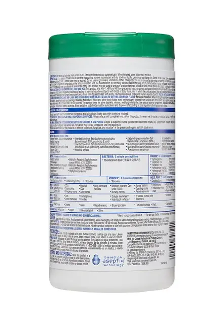 CLOROX HEALTHCARE Lingettes désinfectantes au peroxyde d'hydrogène2.webp