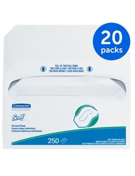 39000 SCOTT Couvre-sièges de toilettes en papiers, 20 x 250 feuilles2.webp