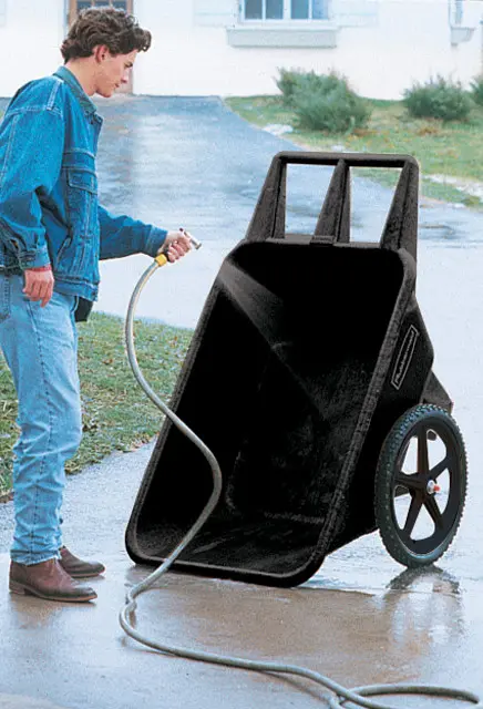 Brouette de 7,5' cubes avec des roues pneumatiques Big Wheel 1.webp