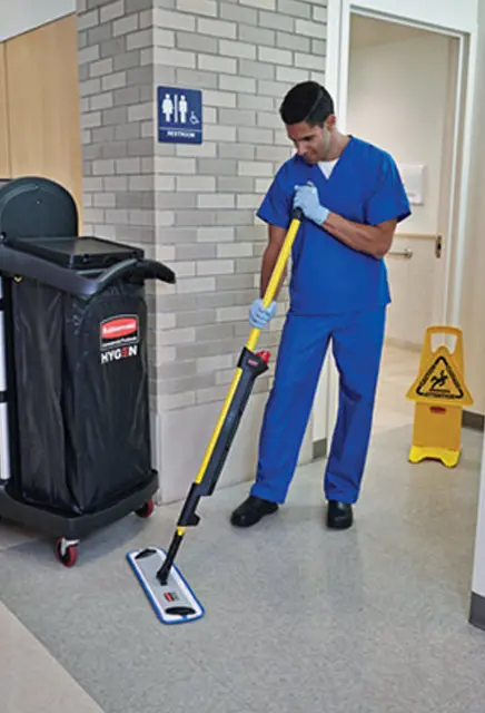 Q570 Porte tampon 24 avec racloir à plancher Hygen 1.webp