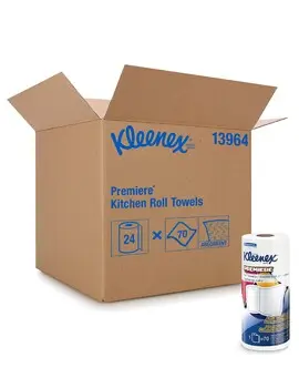 13964 KLEENEX Essuie-tout en rouleau blanc, 24 x 70 feuilles2.webp