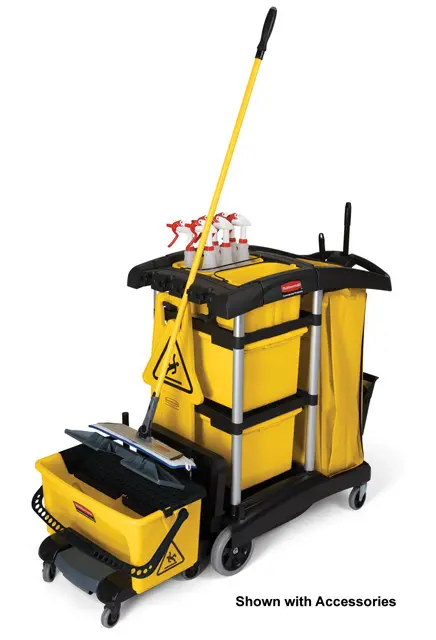 Chariot de concierge pour microfibre Rubbermaid 9T73 2.webp