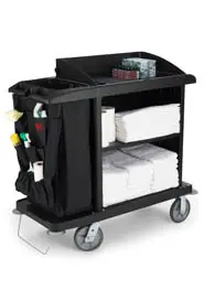 Chariot de ménage et de nettoyage 6189 pour hôtel 1.webp