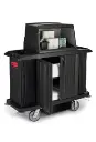 Chariot de ménage double à portes verrouillables Rubbermaid 9T19 1.webp