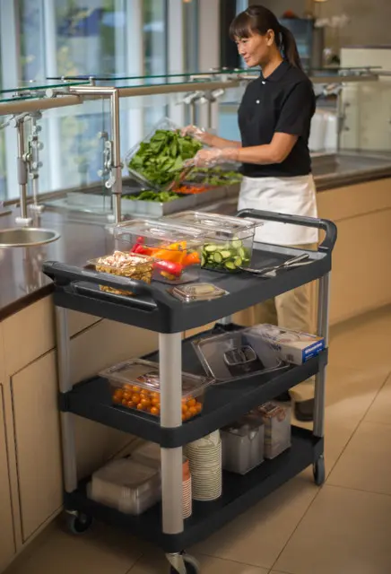 Chariot de service utilitaire 4091 XTRA trois tablettes 6.webp