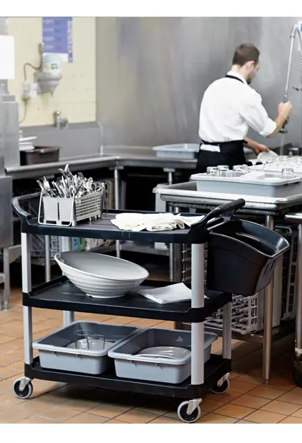 Chariot de service utilitaire 4091 XTRA trois tablettes 2.webp