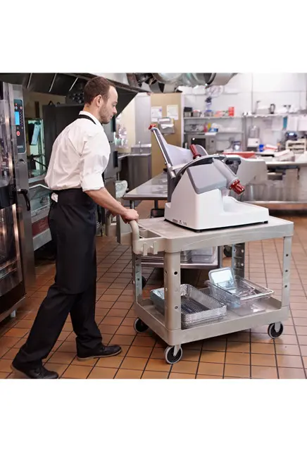 Chariot utilitaire à 2 tablettes plate 19 x 38 Rubbermaid 4505 8.webp