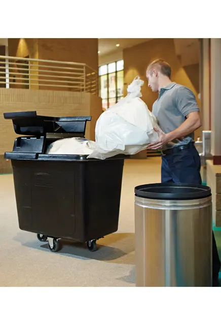 Chariot de buanderie cubique robuste 8 pieds cubes Rubbermaid 4708 2.webp