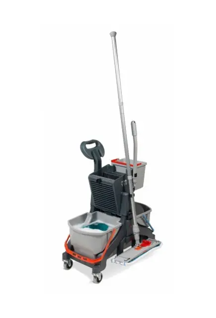 Chariot seau essoreuse à pression latérale MidMop microfibres 1.webp