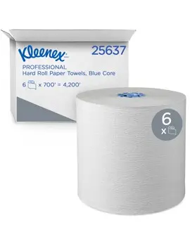 25637 KLEENEX Essuie-mains en rouleau blanc, 6 x 700'3.webp