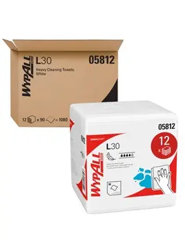 05812 Wypall L30 Chiffons de nettoyage robuste plié en 4 1.webp