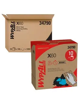 Wypall X60 Chiffons de nettoyage en boîte pop-up blanc 2.webp