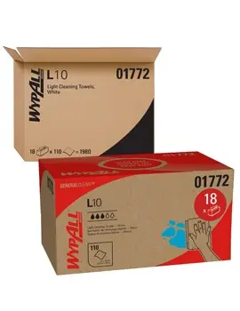 Wypall L10 Chiffons pour travaux léger en boîte pop-up blanc 5.webp