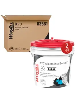 83561 Wypall X70 Chiffons de nettoyage blanc dans un seau 1.webp