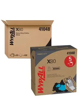 Wypall X80 Chiffons de nettoyage en boîte pop-up blanc 1.webp