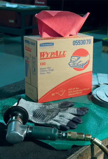 05930 Wypall X80 Chiffons de nettoyage en boîte pop-up rouge 2.webp