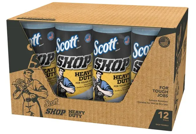 32992 Scott Chiffons d'atelier très résistant en rouleau bleu 3.webp