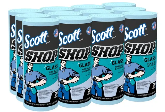 32896 Scott Chiffons d'atelier pour le verre en rouleau bleu 4.webp