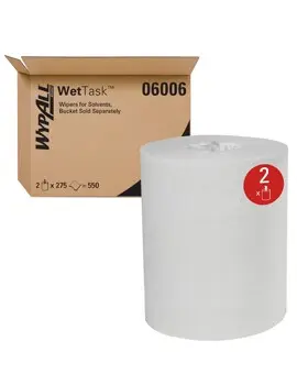 06006 Wypall Wettask Essuie-tout pour solvants en rouleau blanc 1.webp