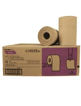 H035 SELECT Papier à mains en rouleau brun, 12 x 350'2.webp