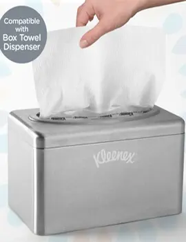 1701 KLEENEX Essuie-mains en pliés en boîte Pop-up blanc, 18 x 120 feuilles4.webp