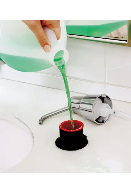 Distributeur manuel de comptoir pour savon à mains en mous 1.webp