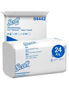 04442 SCOTT Essuie-mains pli multiple blanc, 24 x 90 feuilles3.webp