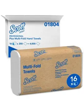 01804 SCOTT Essuie-mains plis multiples blancs, 16 x 250 feuilles3.webp