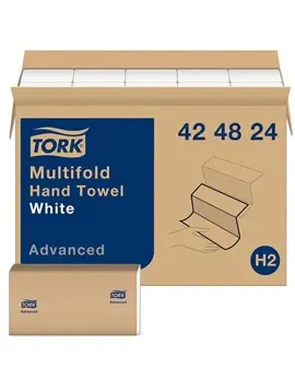 424824 TORK Serviettes à mains plis multiples blancs 16 x 250 feuilles2.webp