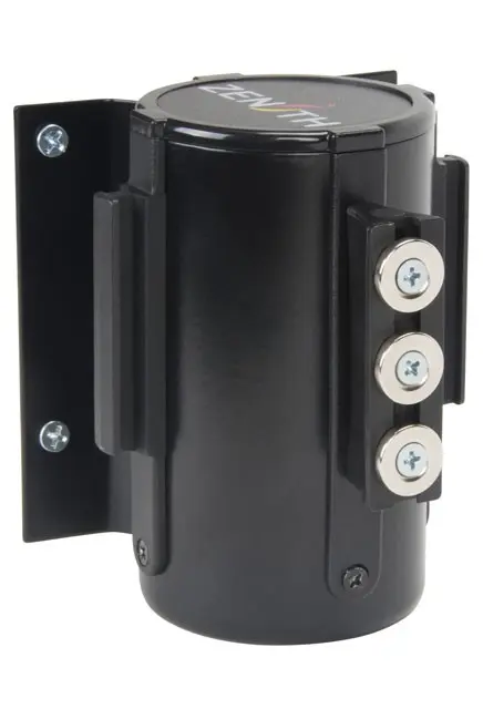 Barrière à fixation murale noir avec ruban magnétique de 12 1.webp