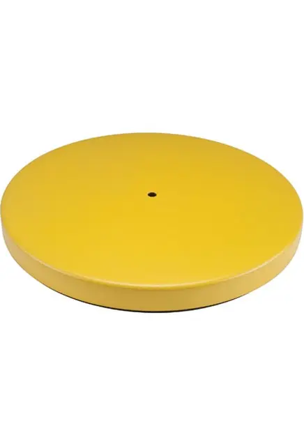 Barrière jaune sur pied pour le contrôle des foules 3.webp