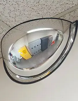 Miroir en dôme 180°, Demi-dôme, Dessus ouvert 1.webp