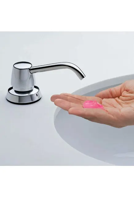 Distributeur de savon à mains pour lavabo avec bec verseur de 4 2.webp