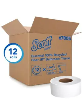 67805 SCOTT ESSENTIAL Papier hygiénique jumbo, 2 plis, 12 x 1000'2.webp