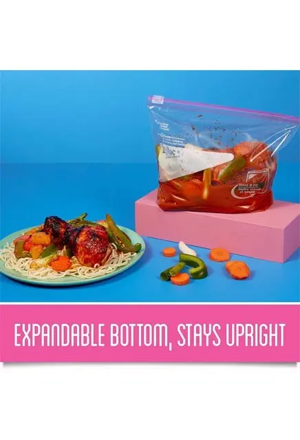 Grands sacs d'emballage avec fermeture à glissière Ziploc, 15 sacs 1.webp