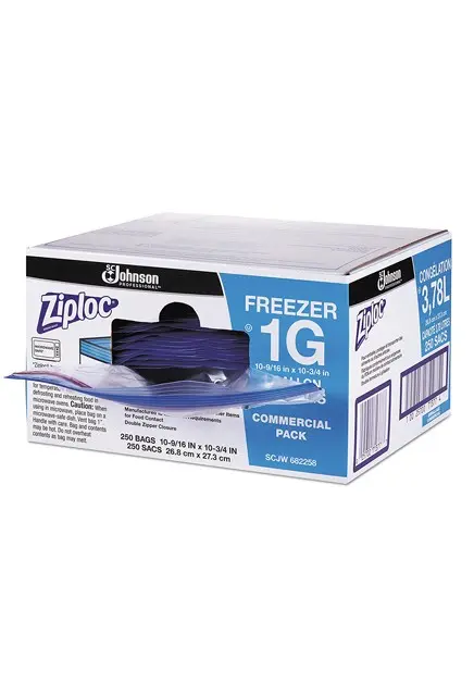 Sacs pour congélateurs Ziploc 1 gal, 250 sacs 1.webp