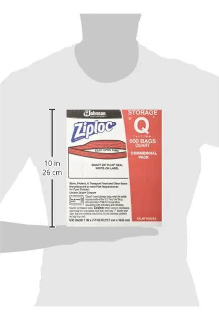 Sacs d'entreposage Ziploc Quart, 500 sacs 4.webp