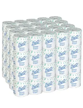 Papier hygiénique Scott Essential 05102, 1 pli, 80 x 1210 par caisse3.webp