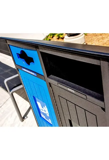 AURA Station extérieur double pour le recyclage mixte 64 gal 2.webp