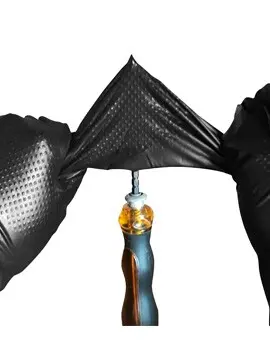 Precious Grip Gants en nitrile sans poudre, 8 mil, noir 2.webp