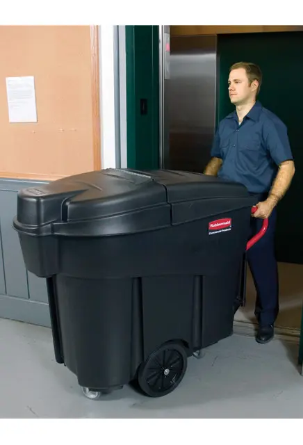 Collecteur mobile à déchets Rubbermaid 9W73 Méga Brute3.webp
