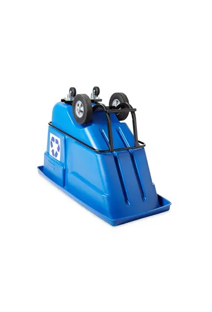 Chariot basculant rotomoulé et remorquable 1 2 verge cube Rubbermaid 13054.webp