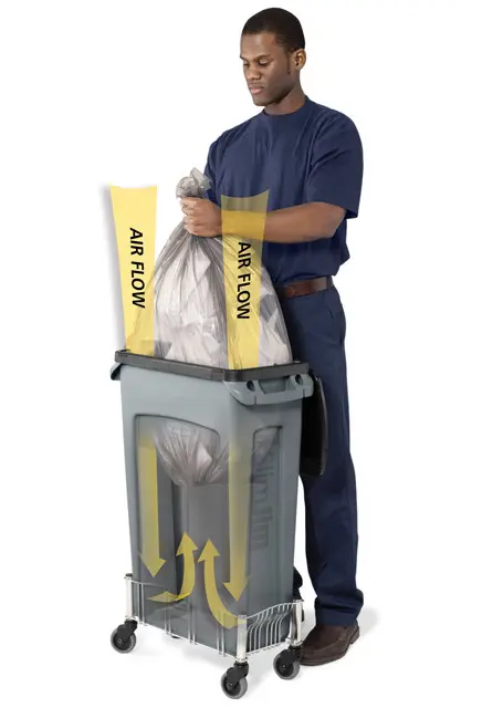 Couvercle à charnière pour les poubelles Slim Jim4.webp