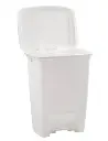 Poubelle à pédale en plastique blanc, 8 gallons2.webp