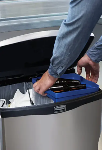 Poubelle à pédale en acier inoxydable Slim Jim, 4 gal3.webp