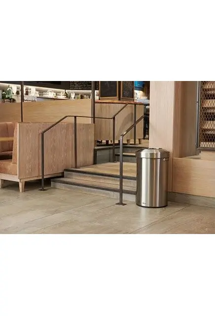 REFINE Poubelle ronde en acier inoxydable avec couvercle9.webp