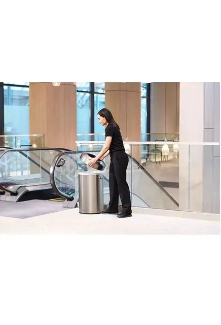 REFINE Poubelle ronde en acier inoxydable avec couvercle6.webp