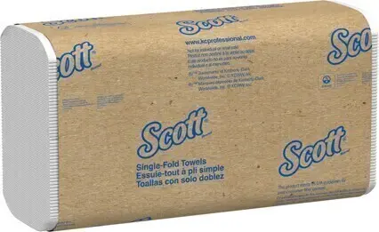 01700 SCOTT Essuie-mains en pli simple blanc, 16 x 250 feuilles