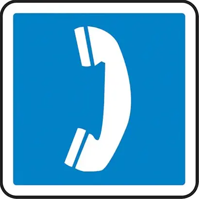Pictogramme de sécurité, Téléphone 