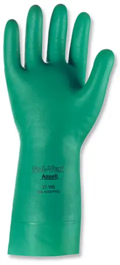 Gants en nitrile 13", 15 mils. Verts au fini gauffré Sol-Vex 